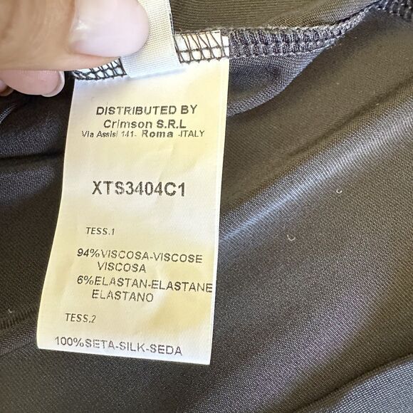 Pianurastudio Women's Black Chiffon Puff Sleeves V-Neck Blouse Top Sz 12/48 - Picture 8 of 12